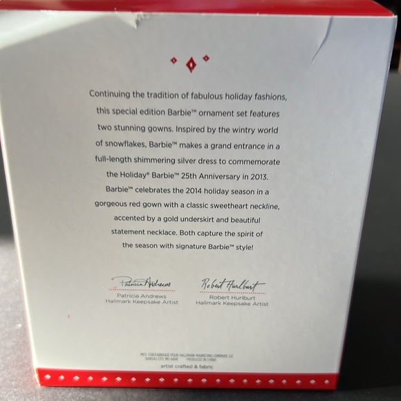 2015 Celebration Barbie Hallmark ornament set with box - Picture 6 of 6